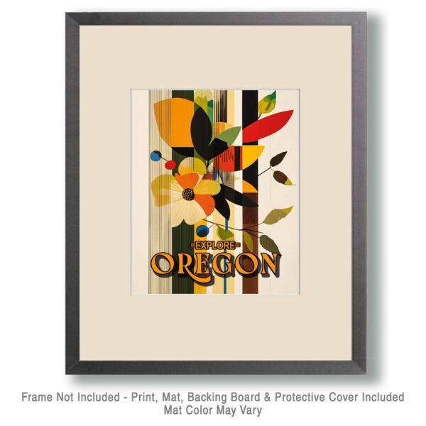 Mid-Century Modern Abstract - Oregon Souvenir Art Print Collection