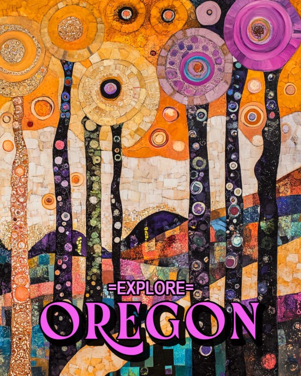 Abstract Trees - Oregon Souvenir Art Print Collection