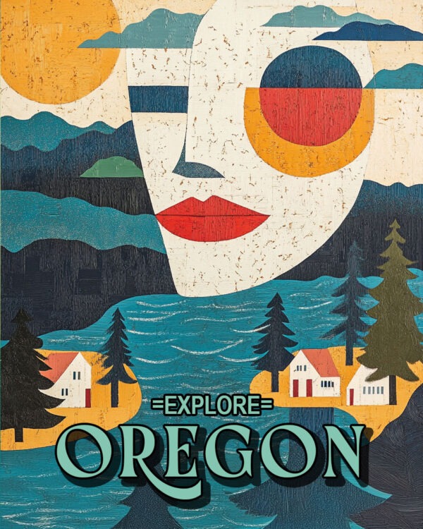 Abstract Oversight - Oregon Souvenir Art Print Collection