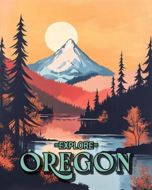 Mt Hood - Oregon Souvenir Art Print Collection