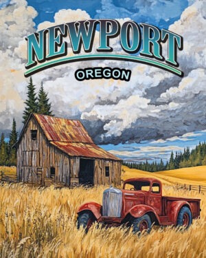 Old Truck and Barn - Oregon Souvenir Art Print Collection