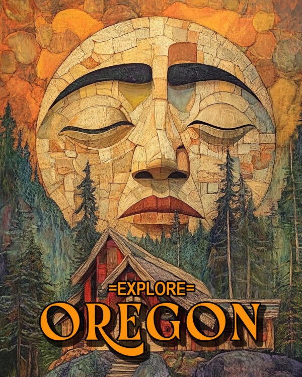 Full Moon - Oregon Souvenir Art Print Collection