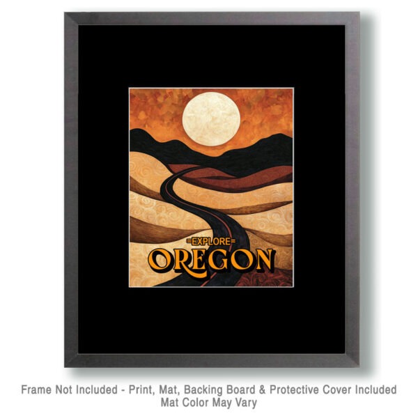 Woodland Road - Oregon Souvenir Art Print Collection