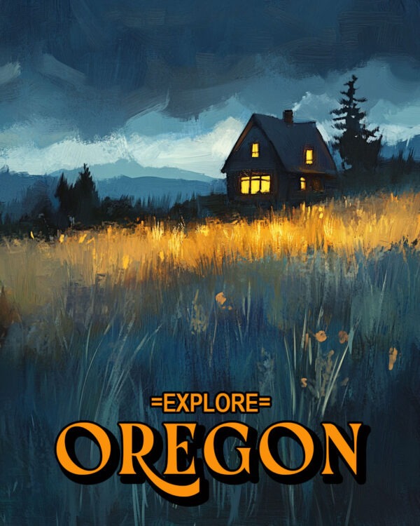 Stormy Night - Oregon Souvenir Art Print Collection