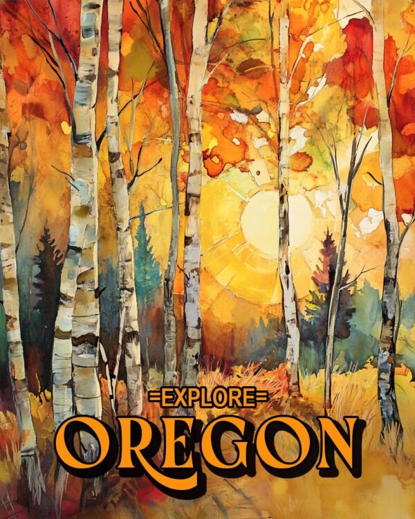 Aspen Morning - Oregon Souvenir Art Print Collection