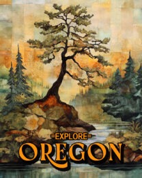 Lone Tree - Oregon Souvenir Art Print Collection