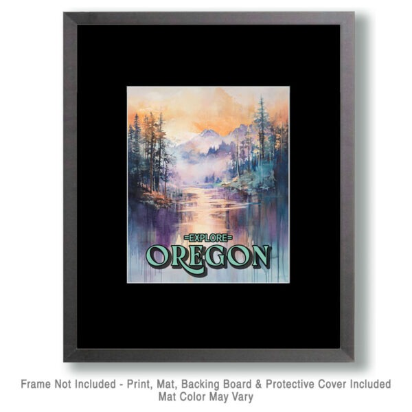 Misty Morning - Oregon Souvenir Art Print Collection