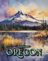 Mountain View - Oregon Souvenir Art Print Collection