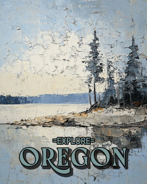 Gray Day - Oregon Souvenir Art Print Collection