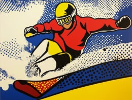 Pop Art Snowboarder 8"x10" Art Print