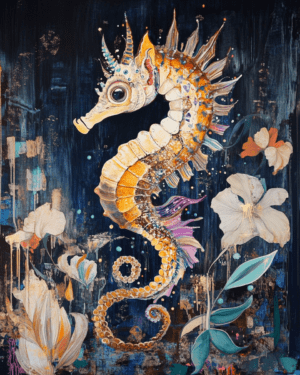 Whimsical Seahorse - Wall Art Print - Mowbi Ocean Theme