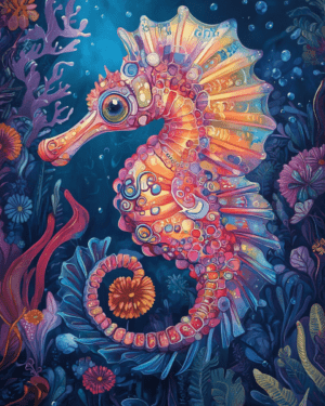 Enchanted Seahorse - Wall Art Print - Mowbi Ocean Theme