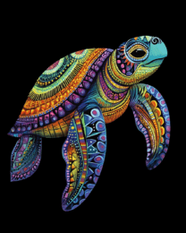 Mezo Sea Turtle - Wall Art Print - Mowbi Ocean Theme