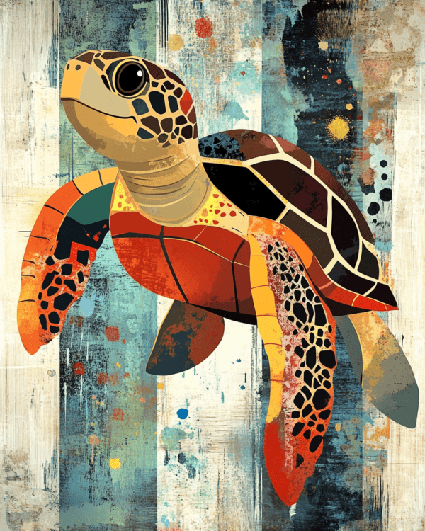 Enchanted Sea Turtle - Wall Art Print - Mowbi Ocean Theme