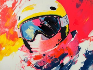 Ski Portrait Pop Art 8_x10_ Art Print