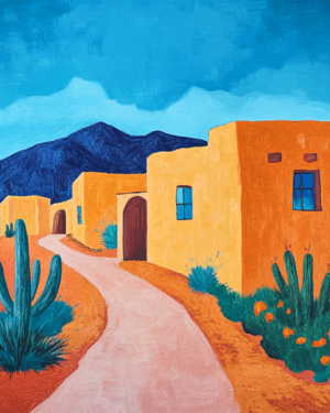 Pueblo Road - Western and Southwestern Home Decor Wall Art Prints