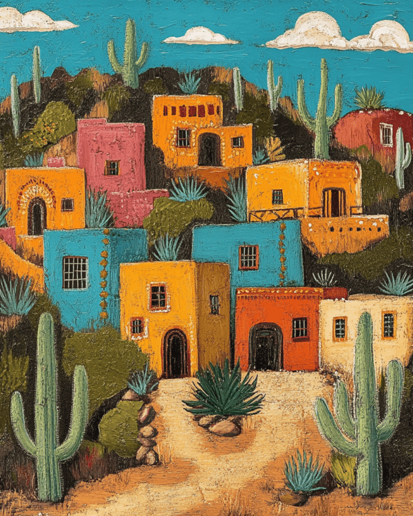 Folk Art Pueblo - Western and Southwestern Home Decor Wall Art Prints