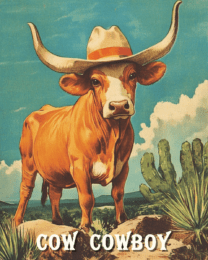 Cow Cowboy - Western and Southwestern Home Decor Wall Art Prints