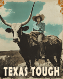 Texas Tough - Cowgirl - Western and Southwestern Home Decor Wall Art Prints