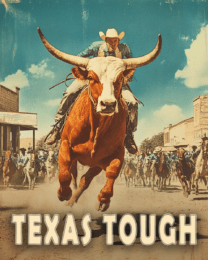 Texas Tough - Cowboy - Western and Southwestern Home Decor Wall Art Prints