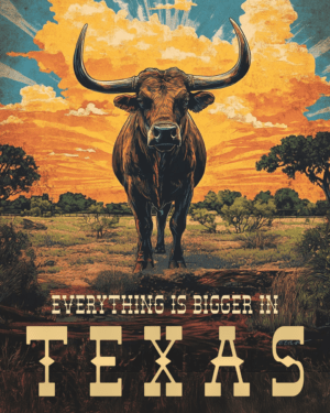 Everything is Bigger in Texas - Western and Southwestern Home Decor Wall Art Prints