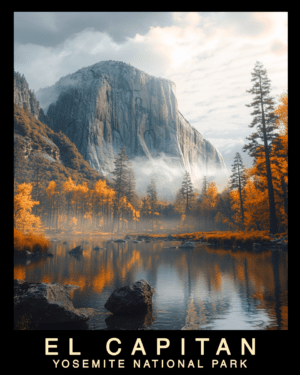 Fall Morning - Yosemite El Capitan Souvenir Home Decor Wall Art Prints