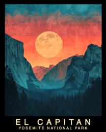 Sunset - Yosemite El Capitan Souvenir Home Decor Wall Art Prints