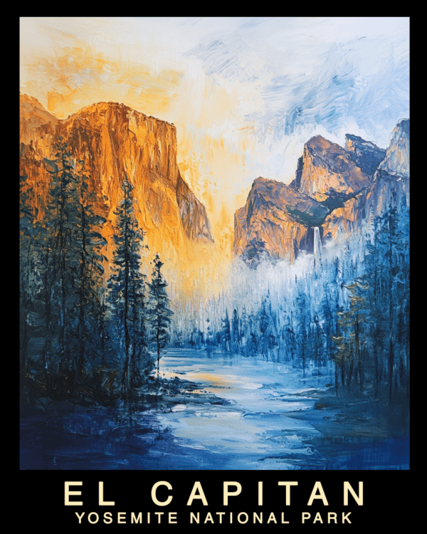 Impressionist - Yosemite El Capitan Souvenir Home Decor Wall Art Prints