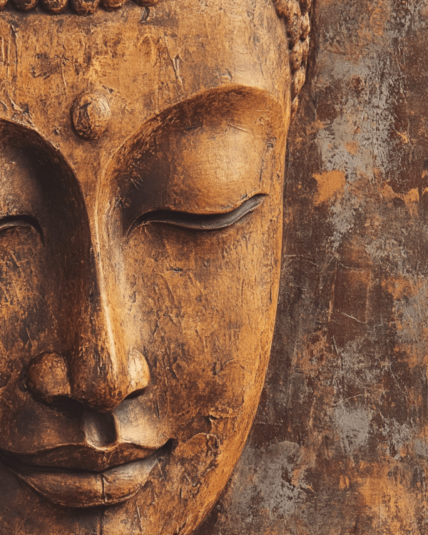 Vintage Stone Buddha - Zen Art for Meditation Home Decor Wall Art Prints