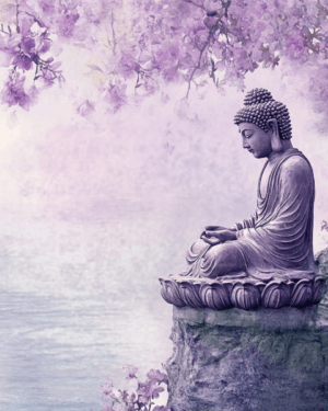 Lavender Buddha - Zen Art for Meditation Home Decor Wall Art Prints