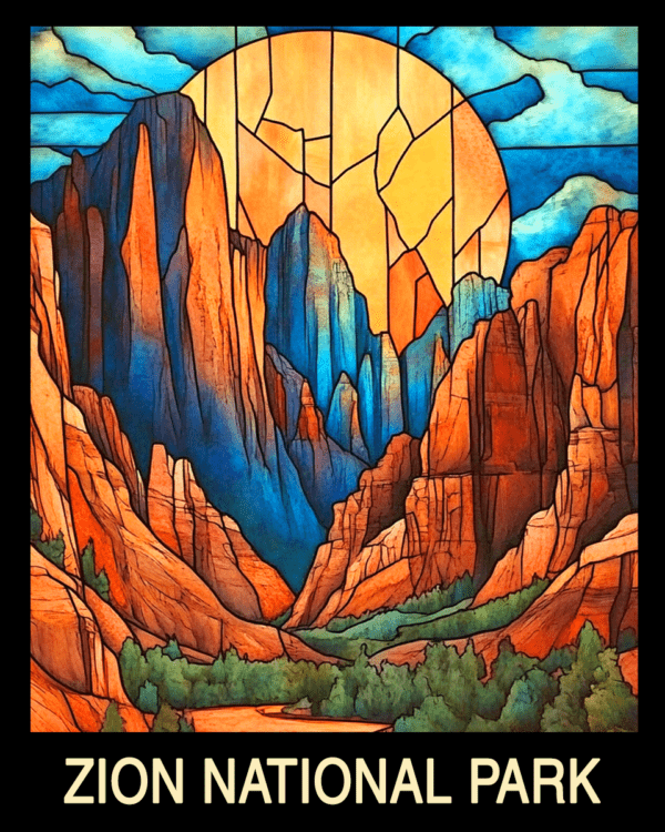 Nouveau - Zion National Park Souvenir Home Decor Wall Art Prints