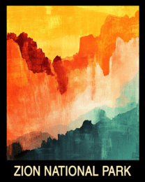 Abstract - Zion National Park Souvenir Home Decor Wall Art Prints