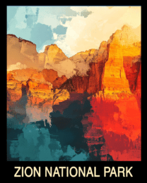 Neorealistic - Zion National Park Souvenir Home Decor Wall Art Prints