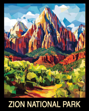 Impressionist - Zion National Park Souvenir Home Decor Wall Art Prints