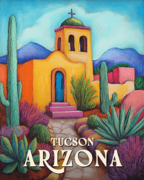 Adobe Church - Tucson Arizona Art
