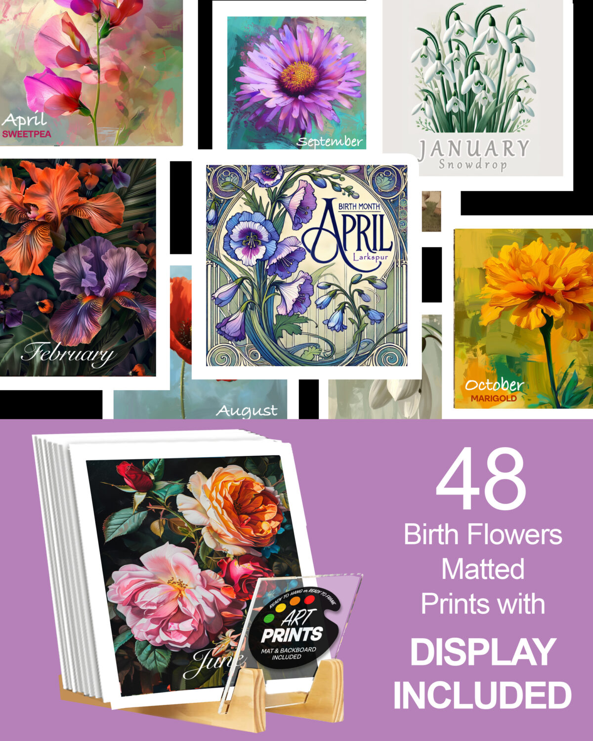 Birth Flower Display Product Page