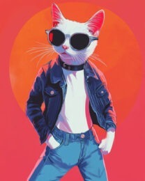 Hip Kat - Cat and Kitten Wall Art Prints