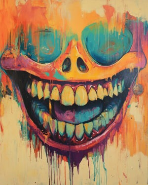 Smiling Skull - Cryptozoology Wall Art Prints