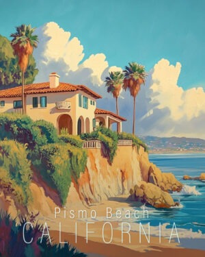 Cliffside Home - California Art Print Collection