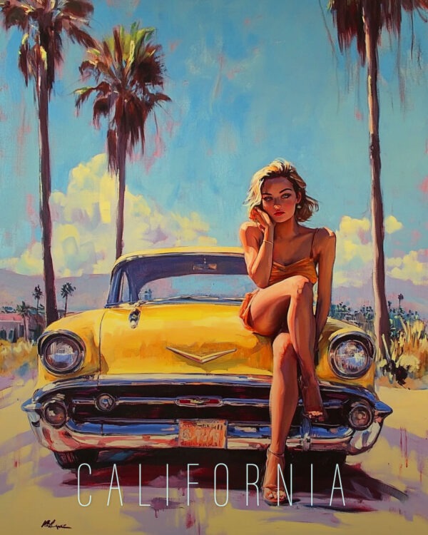 Vintage Car - California Art Print Collection