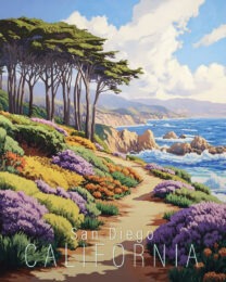 Oceanside Path - California Art Print Collection