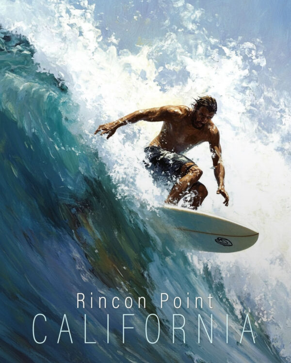 Catching a Wave - California Art Print Collection