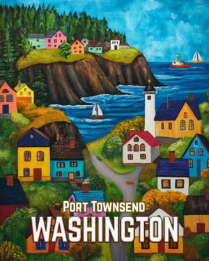 Coastal Village - Washington State Art Print Collection