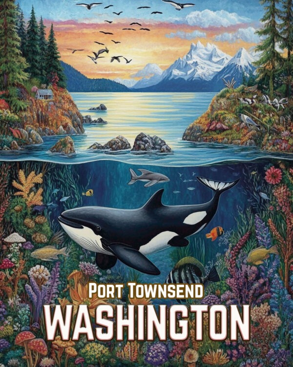 Underwater Scene - Washington State Art Print Collection