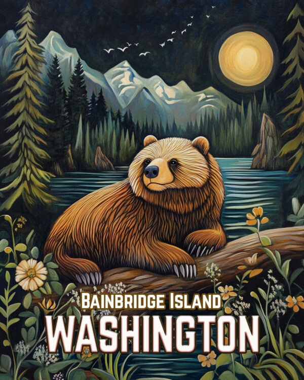 Brown Bear - Washington State Art Print Collection