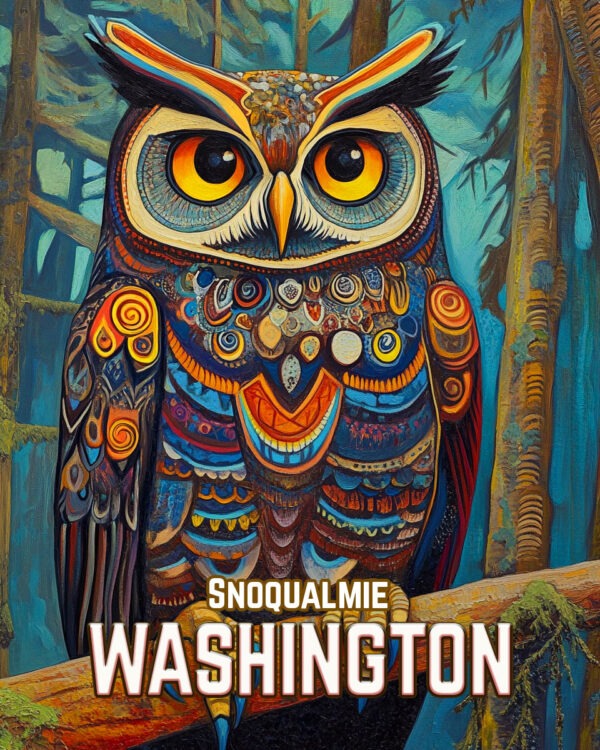 Owl - Washington State Art Print Collection