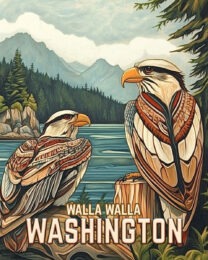 Pair of Eagles - Washington State Art Print Collection