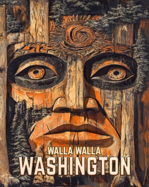 Wood Face - Washington State Art Print Collection