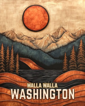 Wood Landscape - Washington State Art Print Collection