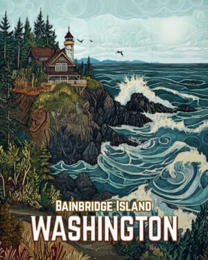 Lighthouse - Washington State Art Print Collection